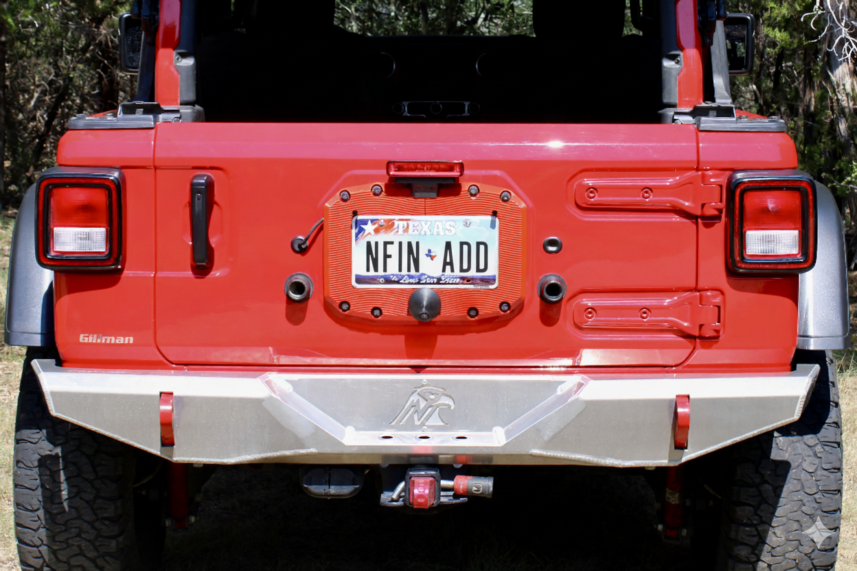 Spare Tire Delete Kit for Jeep Wrangler JL & JLU (2018–2025) | Choice of Camera Cover & Color