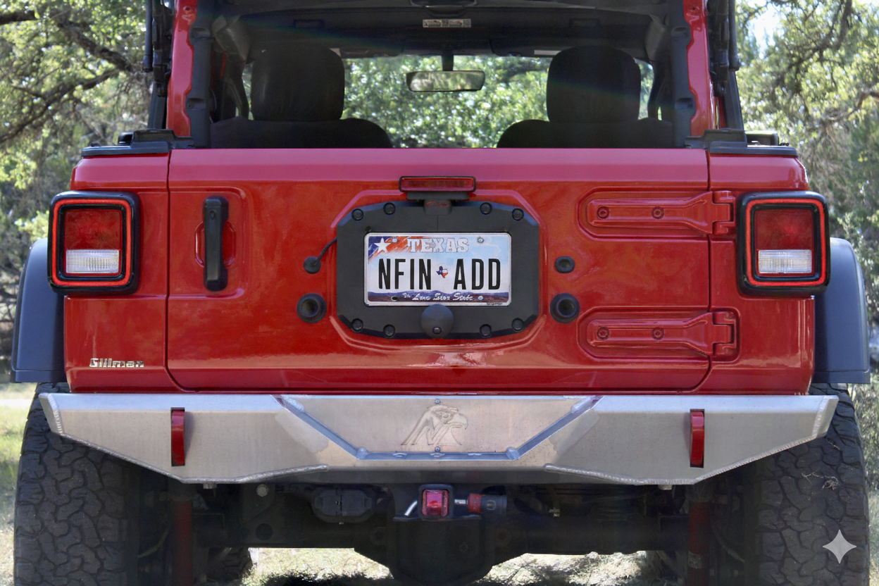 Spare Tire Delete Kit for Jeep Wrangler JL & JLU (2018–2025) | Choice of Camera Cover & Color