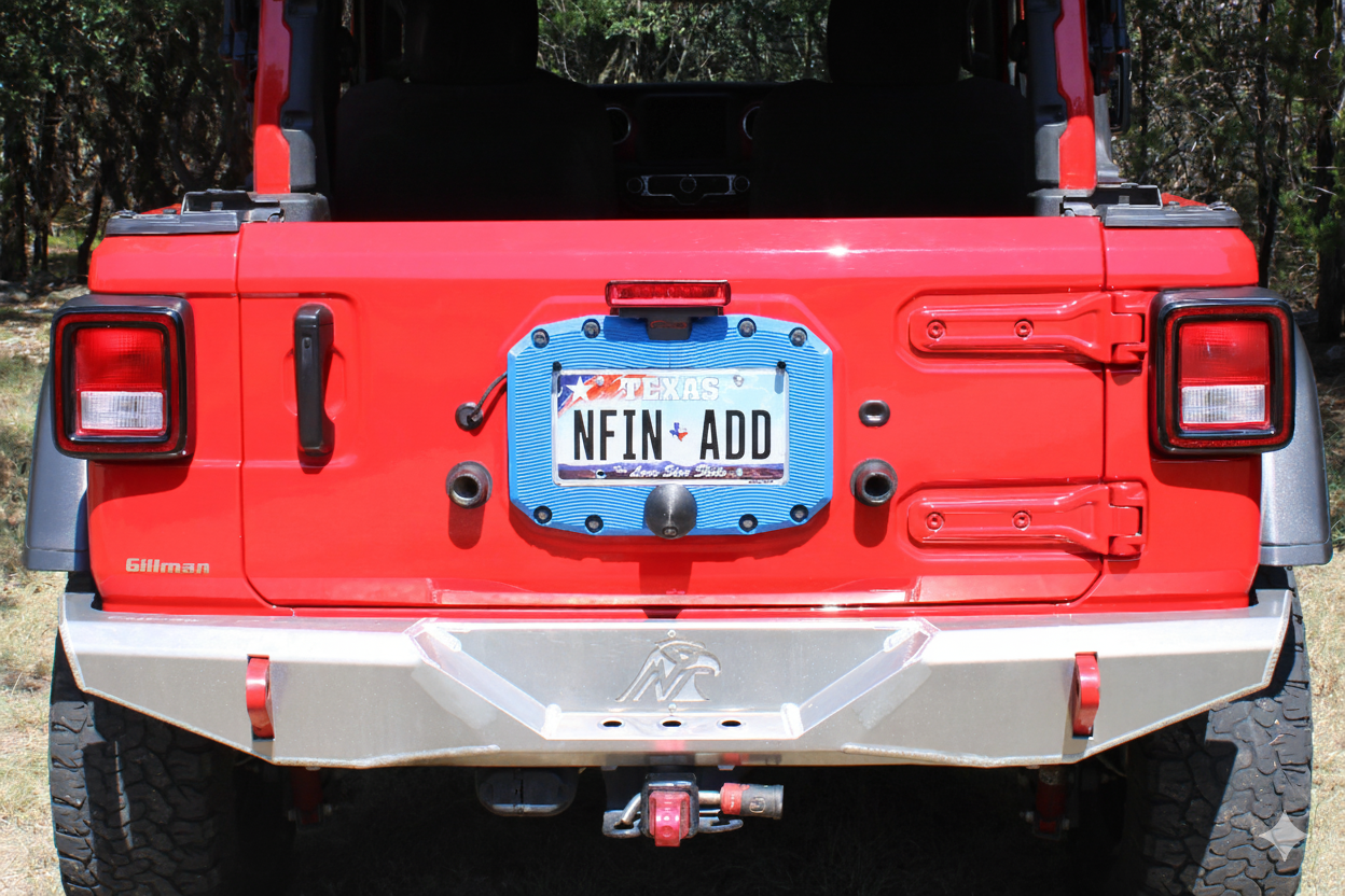 Spare Tire Delete Kit for Jeep Wrangler JL & JLU (2018–2025) | Choice of Camera Cover & Color