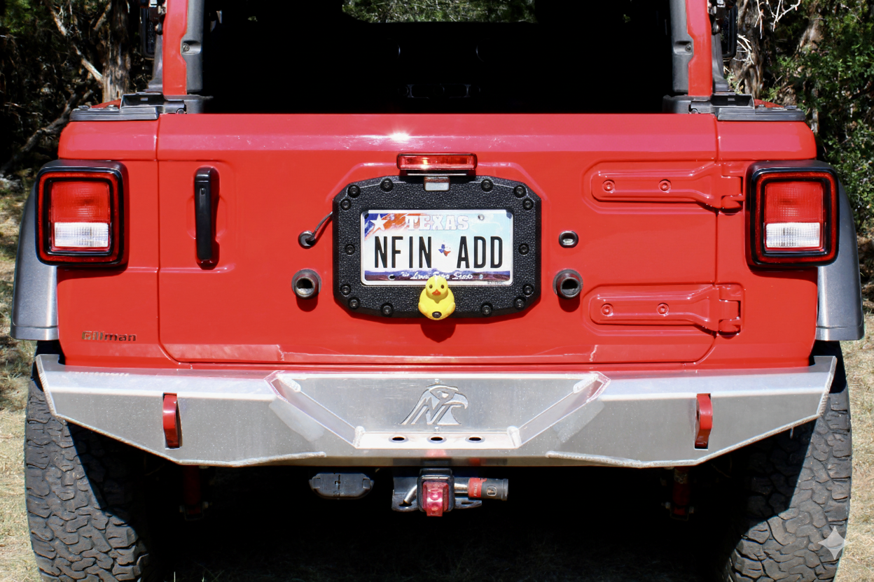 Spare Tire Delete Kit for Jeep Wrangler JL & JLU (2018–2025) | Choice of Camera Cover & Color