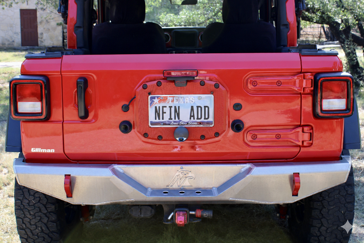 Spare Tire Delete Kit for Jeep Wrangler JL & JLU (2018–2025) | Choice of Camera Cover & Color